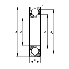 S 607-2RSR, (j) DIN 625-1 (bio)(zhn)Ҫߴ, ɂ(c)ܷ