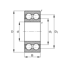 S 4211-B-TVH,  DIN 625-3 ˜ʵҪߴ磬p