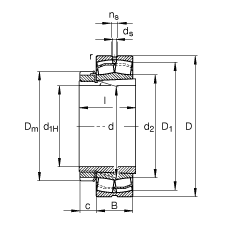 {(dio)ĝLS 22218-E1-K + H318, (j) DIN 635-2 (bio)ʵҪߴ, F׺;o
