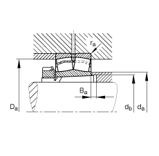 {(dio)ĝLS 22218-E1-K + H318, (j) DIN 635-2 (bio)ʵҪߴ, F׺;o